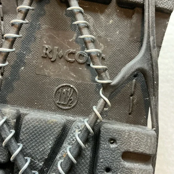 RJ Colt Men Leather Work Boots Ice Traction Cleats Size 11.5 Brown Ankle Rugged - Picture 15 of 16